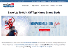 Tablet Screenshot of marksmattress.com